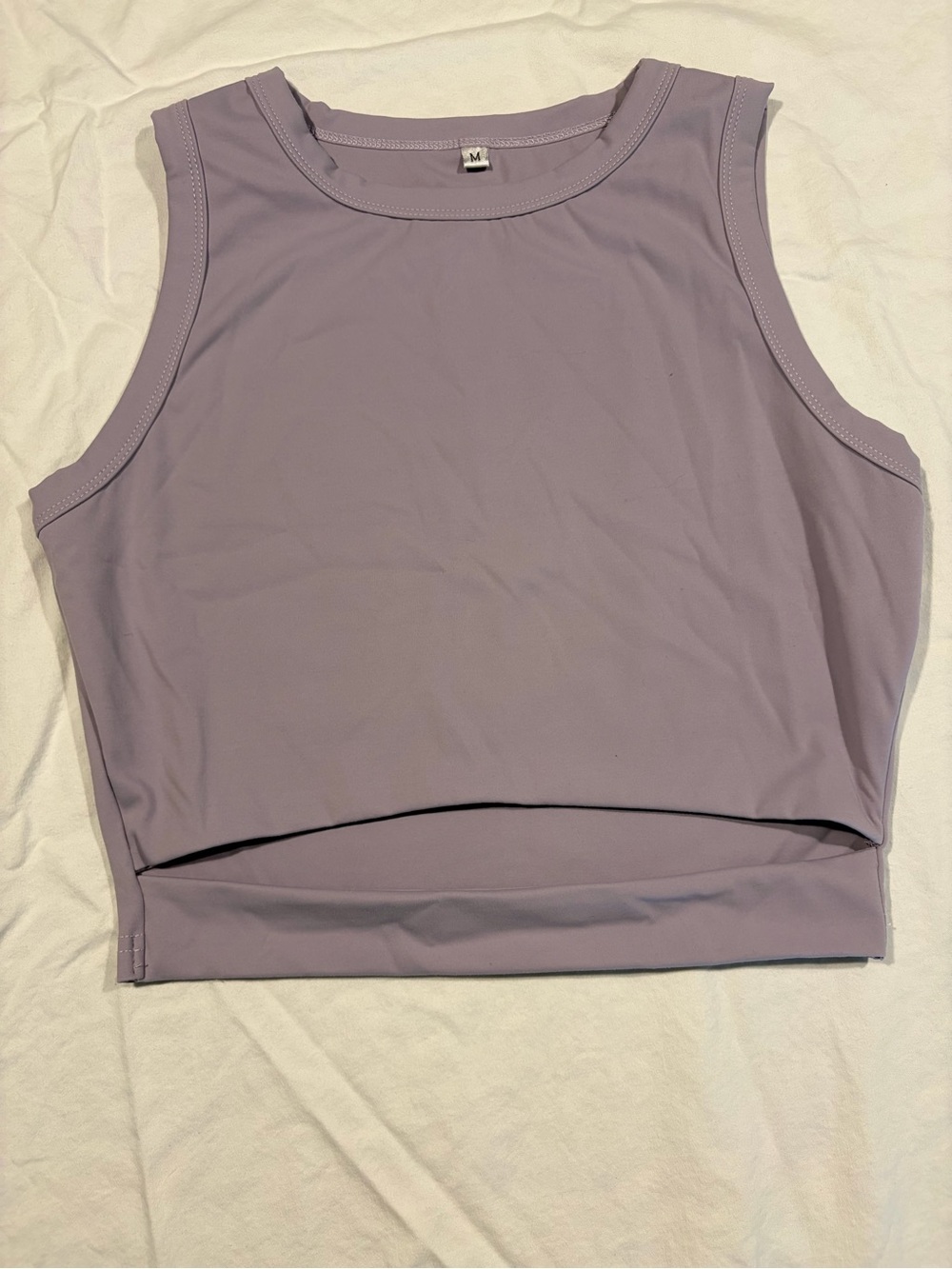 Sleeveless Lilac Crop Tank Top